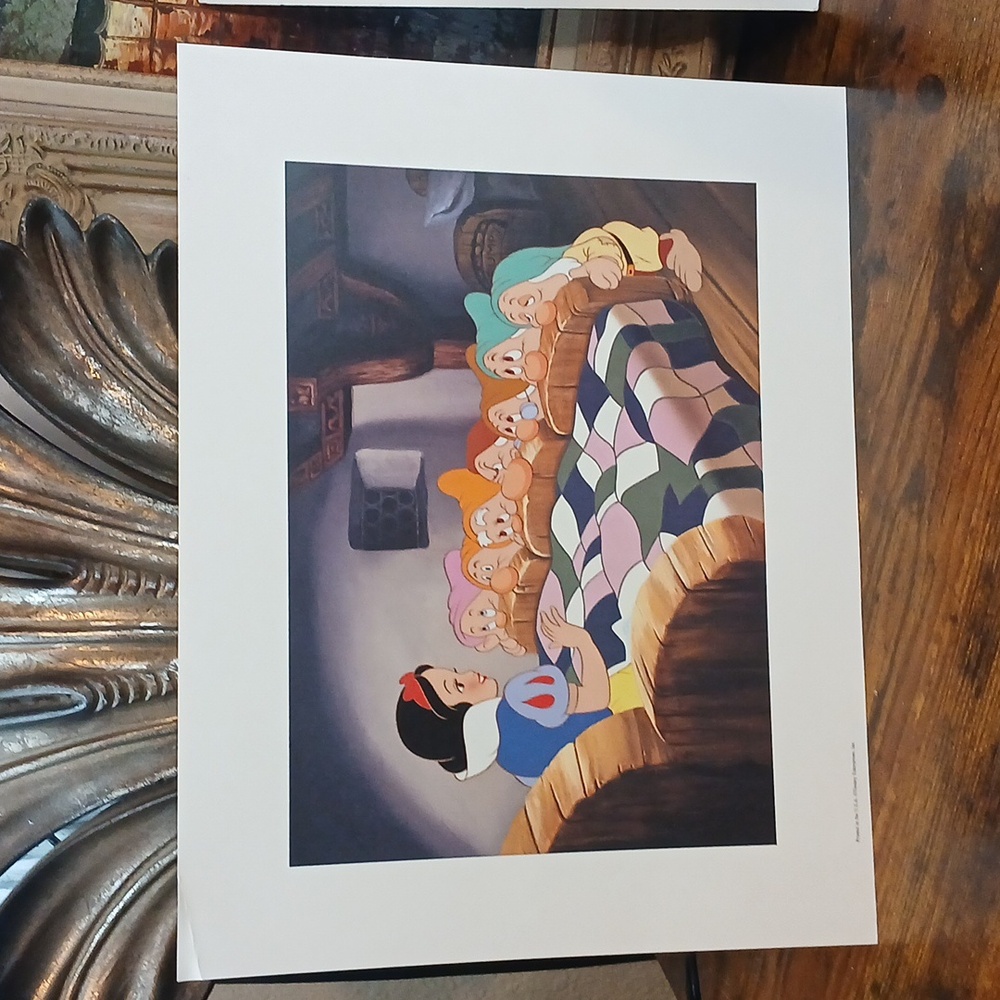 Official Disnet Snow White and the Seven Dwarfs Art Print Lithograph - Picture 1 of 6